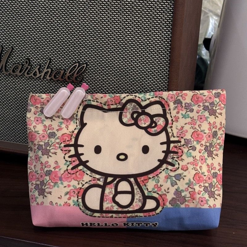 New Kitty Cat Large Capacity Cosmetic Bag Portable Liner Buggy Bag Travel Headset Coin Purse