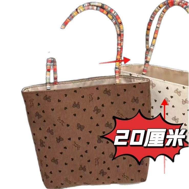 New Fashion Large Capacity Totes Pattern Color Handle Commuter Everyday Joker Practical