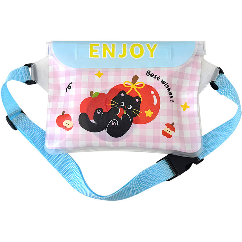 Cute Cartoon Waterproof Phone Pouch with Floating Design for Swimming, Hiking, and Outdoor Adventures