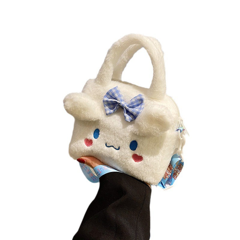 New Cartoon Cute SpongeBob Doll Crossbody Bag Cinnamoroll Babycinnamoroll Girl Plush Toy Bag