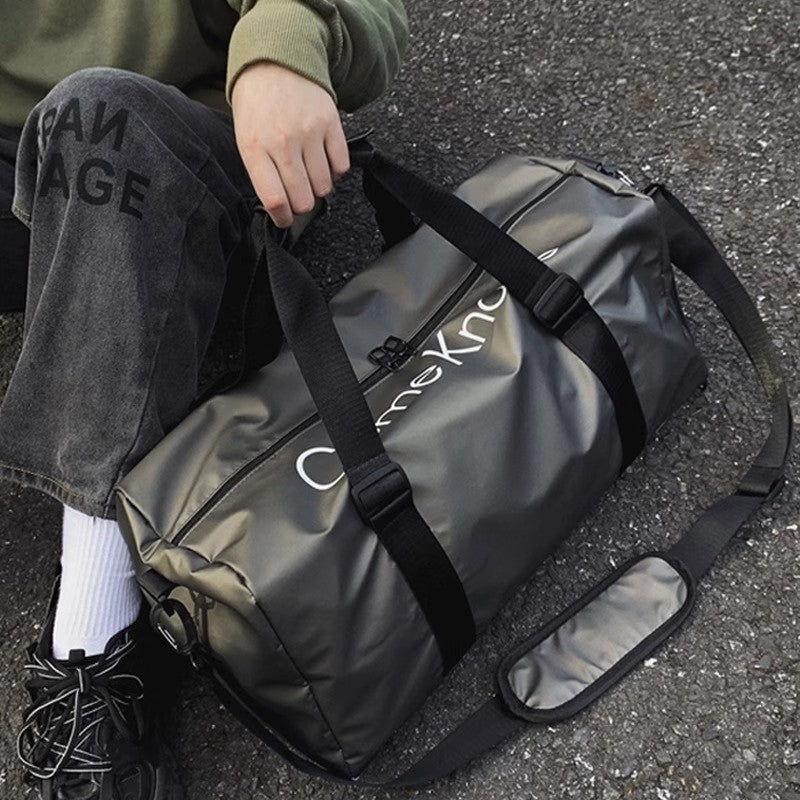 Gym Bag Men's and Women's Large Capacity Fashion Waterproof Trend Letter Training Storage Sports Travel Portable Crossbody Bag