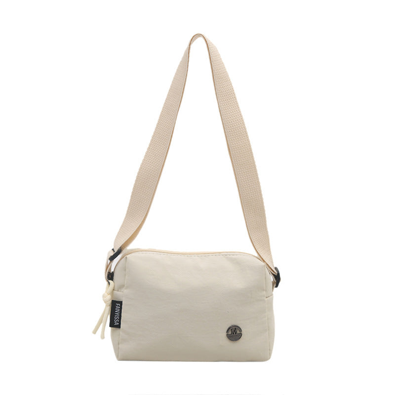 Minimalist Nylon Crossbody Bag for Women - Lightweight Daily Commute Shoulder Bag with Simple Design and Practical Open Top
