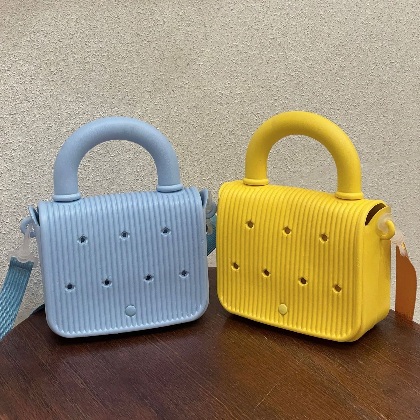 Exquisite Mini Small Square Bag Eva Solid Color Shoulder Strap Portable Minimalist Wear Match Unlock Commuter Dating All-Matching