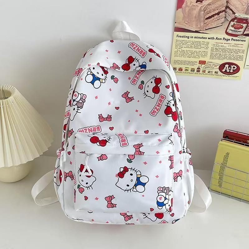 Hello Kitty Fashion New Schoolbag Female Versatile Student Backpack Large Capacity Middle School Student Schoolbag