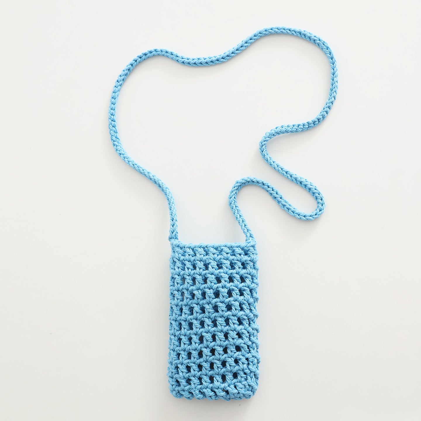 Handmade Crochet Crossbody Phone Bag with Hollow Design for Casual Everyday Use