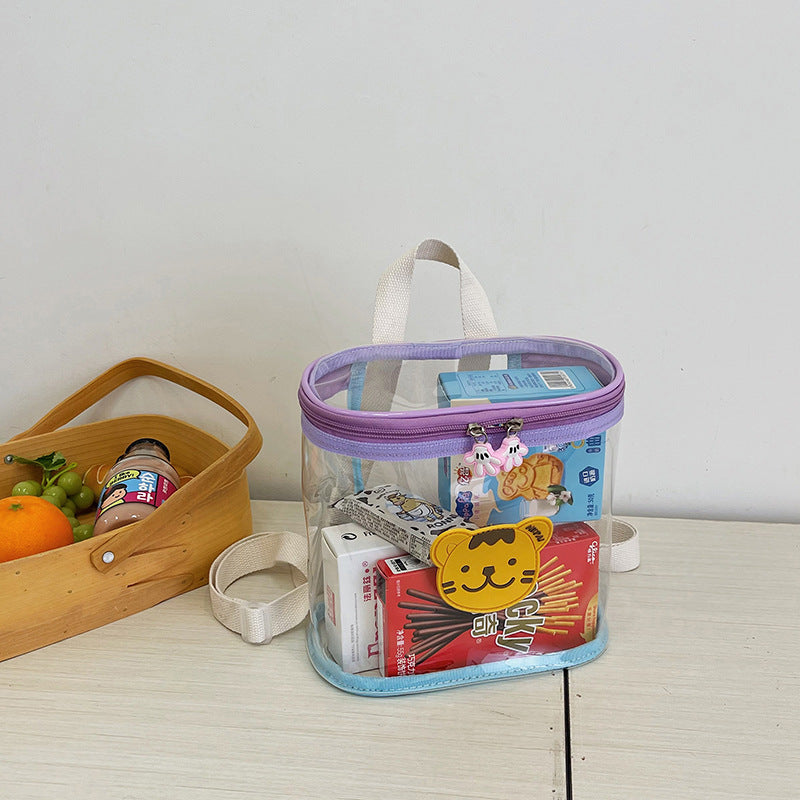 Cute Transparent Kids Backpack with Rabbit Design, Waterproof and Lightweight for Daily Use and Beach Outings