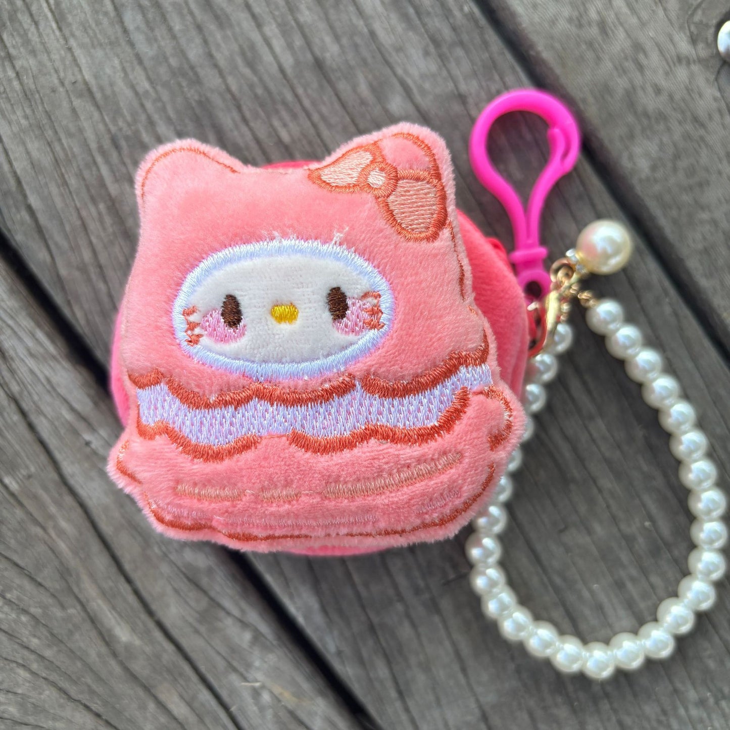 New Cute Cartoon Plush round Coin Purse Colorful round Coin Purse Storage Earphone Bag Small Gift