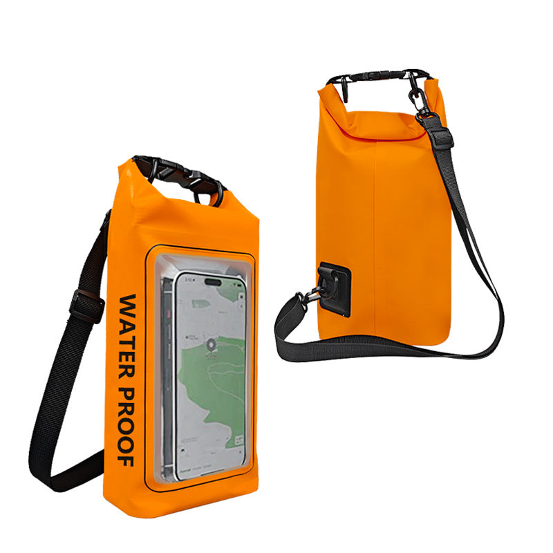 2L Waterproof Crossbody Bag with Touchscreen Phone Pocket for Outdoor Swimming and Hiking