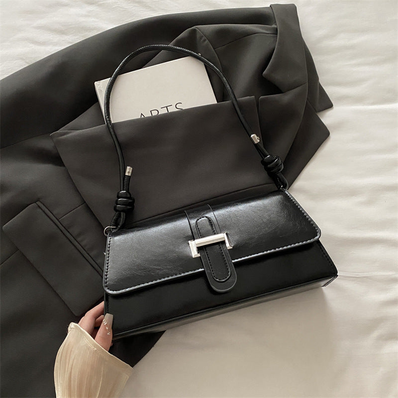 Elegant French-style Mini Tote Bag 2025 New Trendy Crossbody Shoulder Bag with Chic Buckle Design for Daily Wear