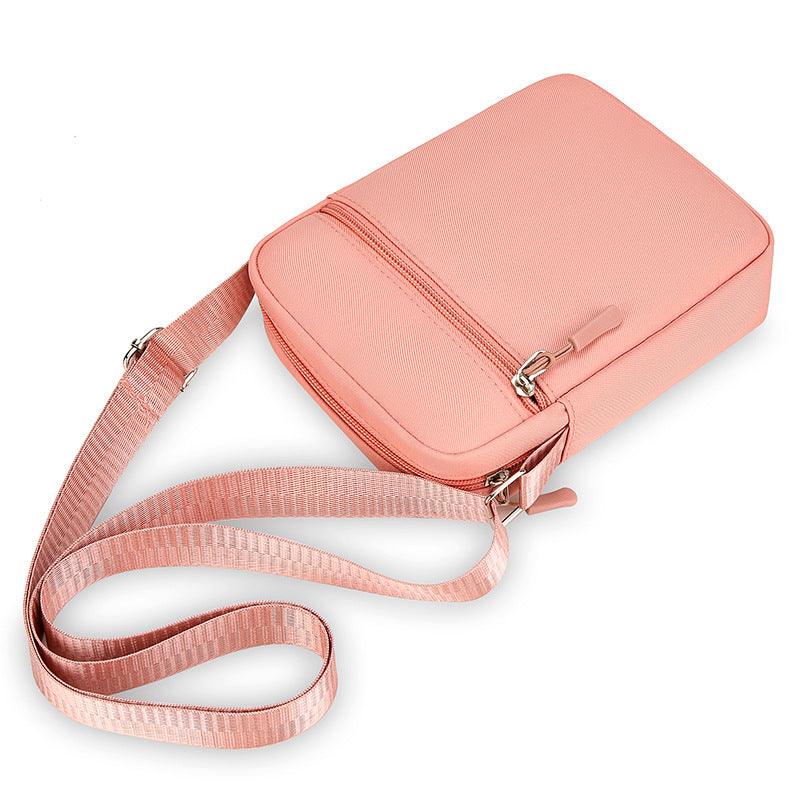 Minimalist Waterproof Crossbody Bag with Multiple Pockets for Women, Fashionable Oxford Fabric Mini Shoulder Bag