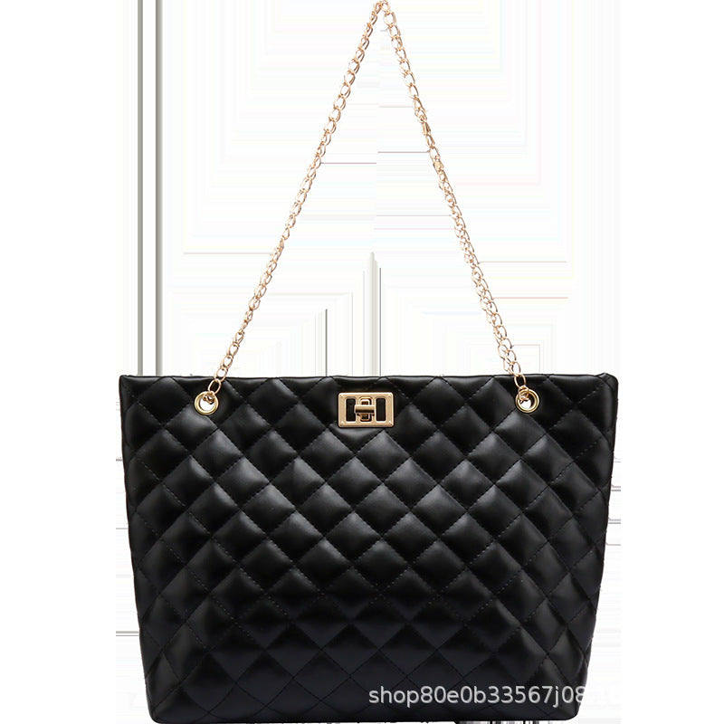 Korean Style Women's Shoulder Messenger Bag Large Capacity Shopping Bag Fashion Pu Tote Bag