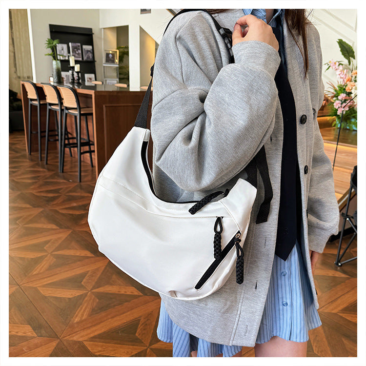 Simple Fashion Crossbody Dumpling Bag Women's Lightweight and Large Capacity Student Shoulder All-Matching Gym Bag
