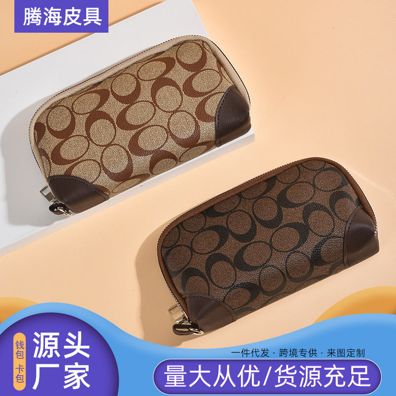 Women's Wallet New Classic Oval Printed Presbyopic Women's Elegant European and American Retro Handbag