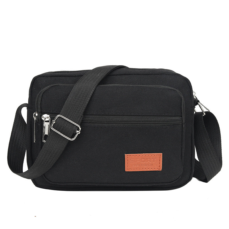 Men's Messenger Bag Shoulder Bag Unisex Multi-Layer Business and Leisure Dual-Use Lightweight and Practical