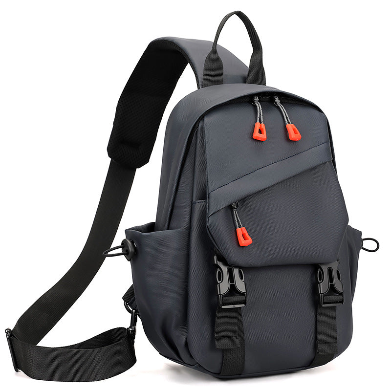 Sports Chest Bag Men's Trendy Wild Casual Shoulder Chest Bag Nylon Cloth Large Capacity Crossbody Backpack