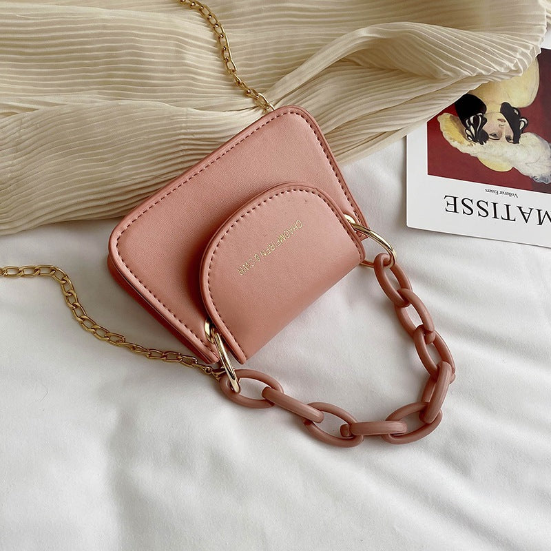 Women's Bag New Fashion Korean Style Chain Mini Lipstick Pack Shoulder Crossbody Portable Small Square Bag