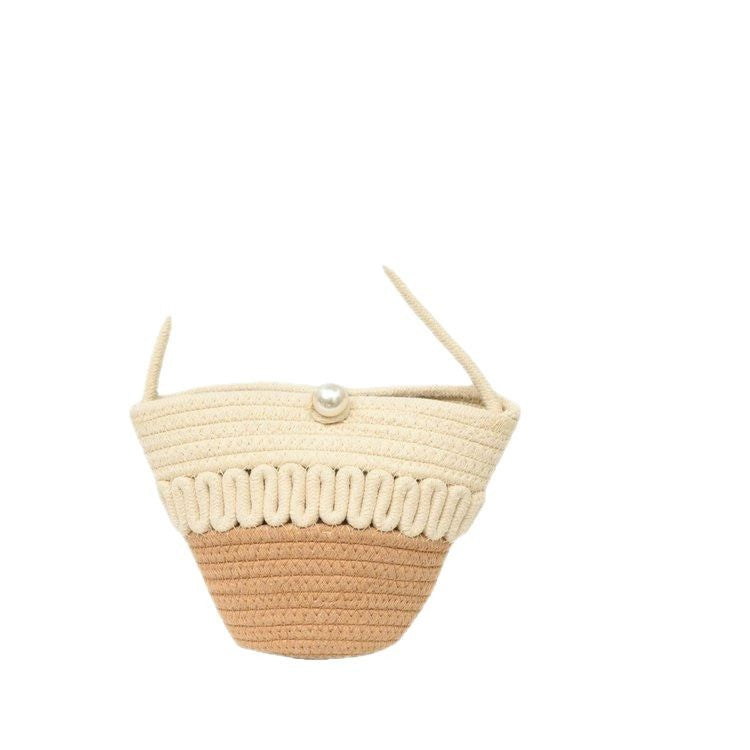 Summer New Woven Bag Women's Fashion All-Match Portable Crossbody Shoulder Bag