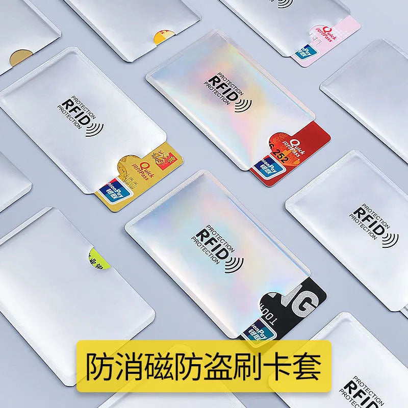 RFID Blocking Card Sleeve for Bank Cards and ID Protection, Anti-Theft and Anti-Scanning with Secure Shielding