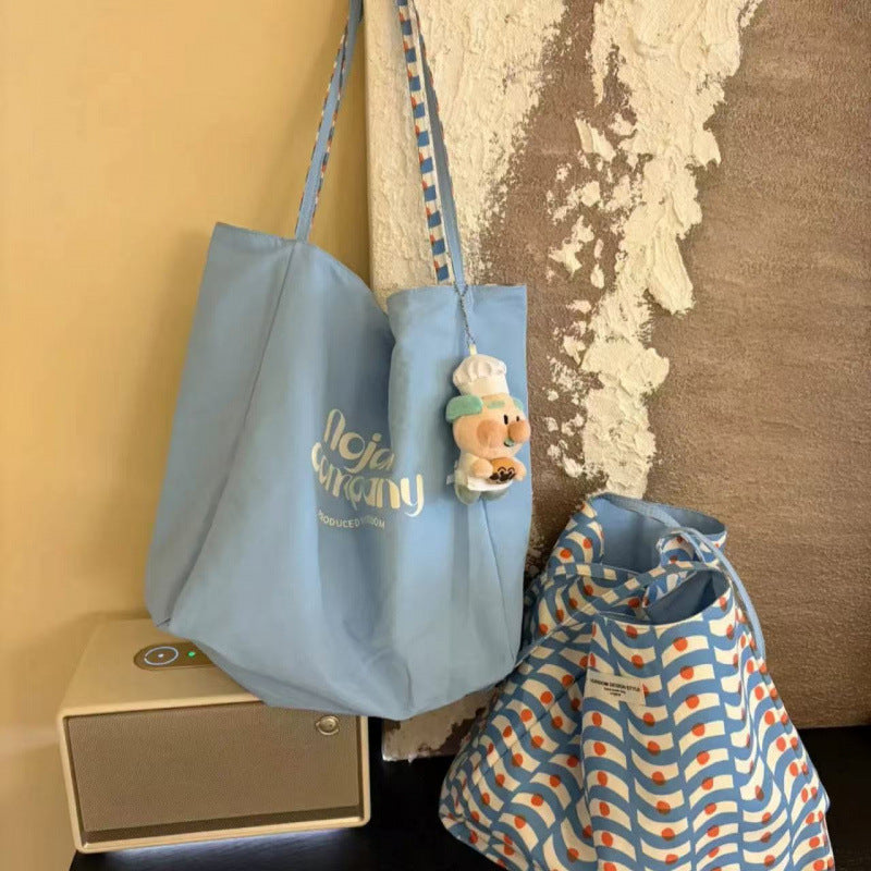 Tote Bag Women's New Large Capacity Double-Sided Versatile Canvas Bag Student Shoulder Korean Casual