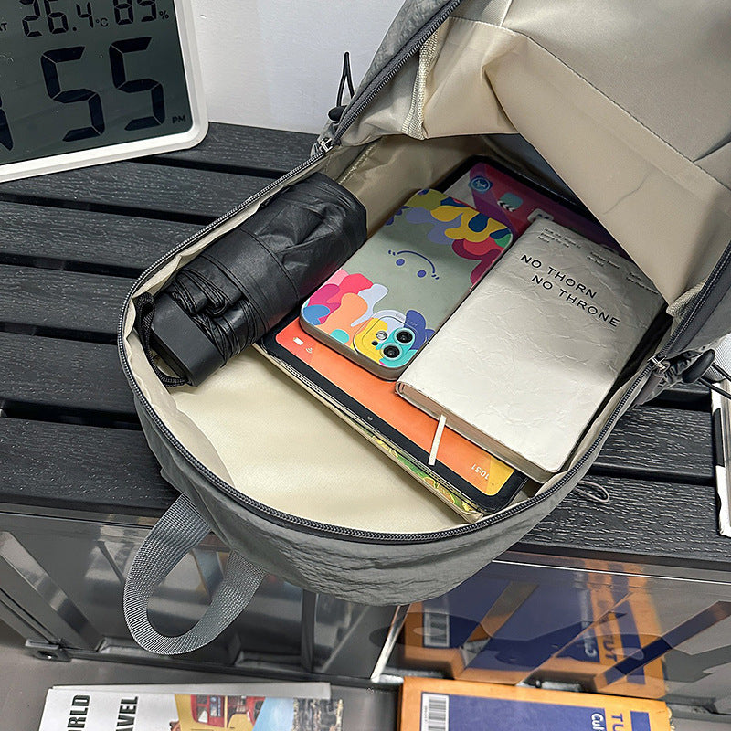 Japanese Style College Students Bag Trendy Cool Large Capacity Couple Backpack Korean Style Casual All-Matching Backpack