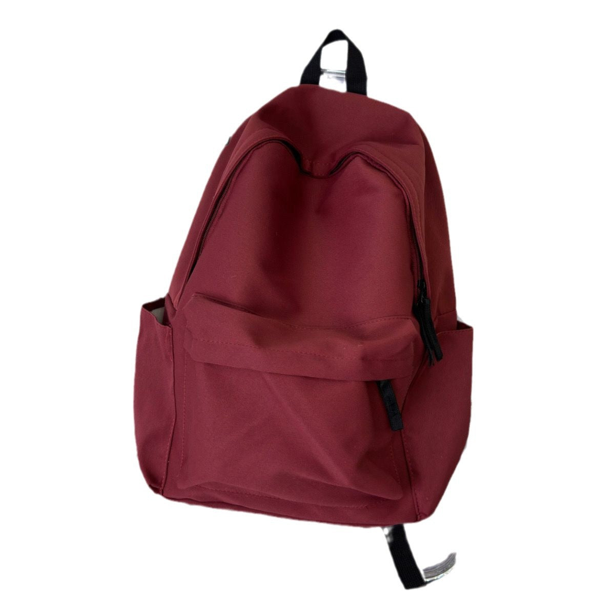 Simple Waterproof Women's Backpack with Cute Plush Pendant Student Travel Large-Capacity Backpack