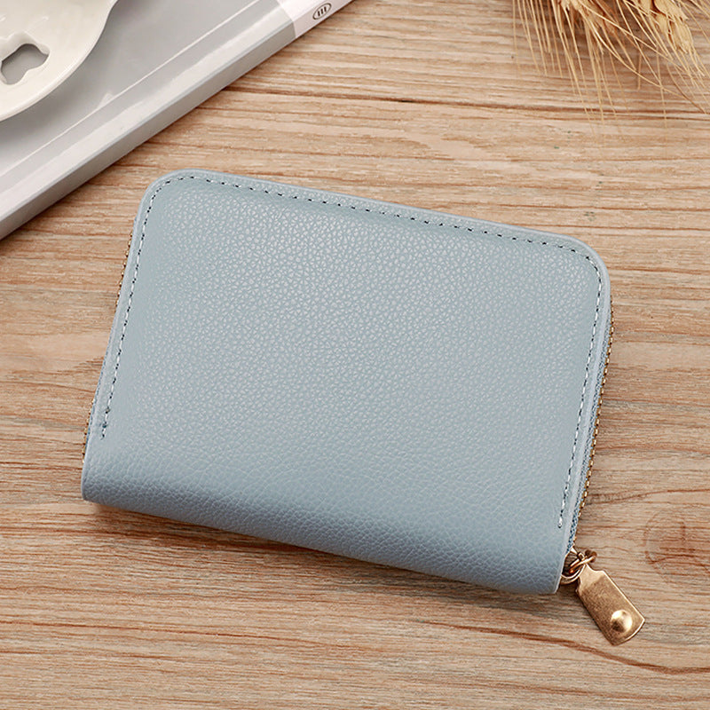 Fashionable Minimalist Women's Compact Zipper Wallet with Multi-Card Slots and Large Capacity for Daily Use