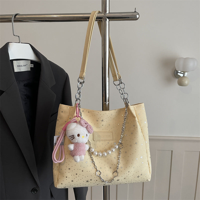 Korean Fashion Tote Bag Women's New Large Capacity Casual Shoulder Bag Temperament Wild Commuter Bag