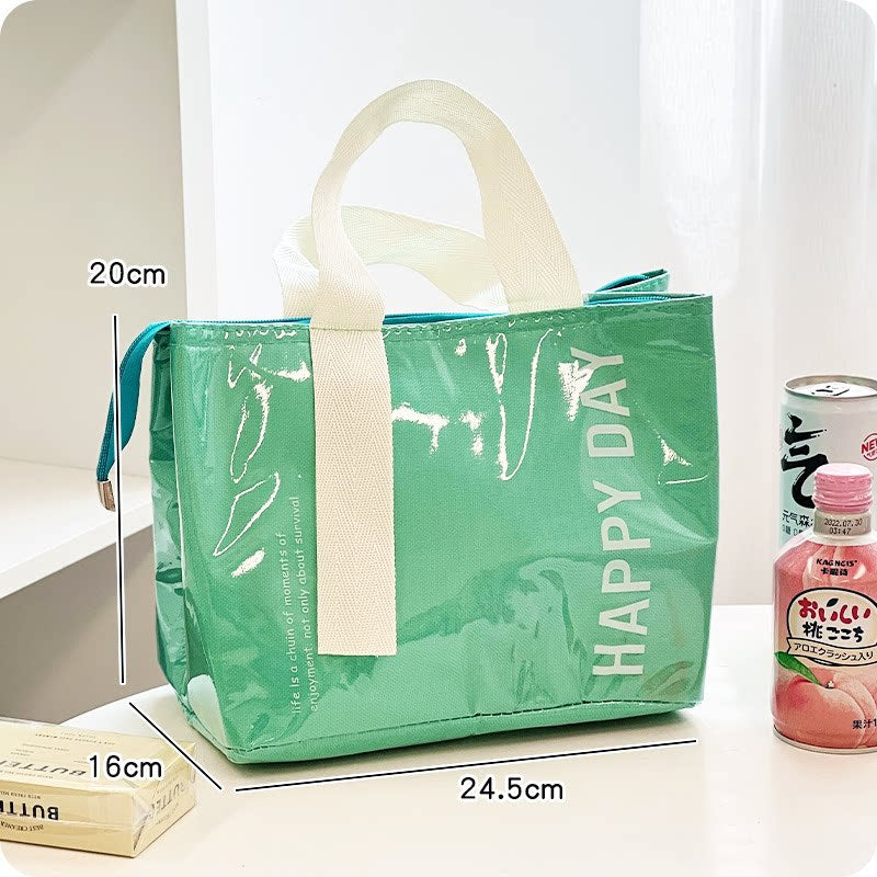 Dopamine lunch box bag, large-capacity lunch thermal bag for office workers, thick aluminum foil insulated bag for outdoor camping and picnics