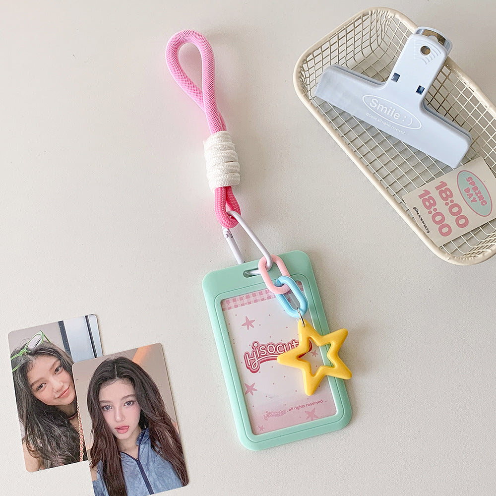 Sweet Star Pendant Card Holder Design Suitable for Card Daily Storage Fresh Girl Style Portable Card Holder