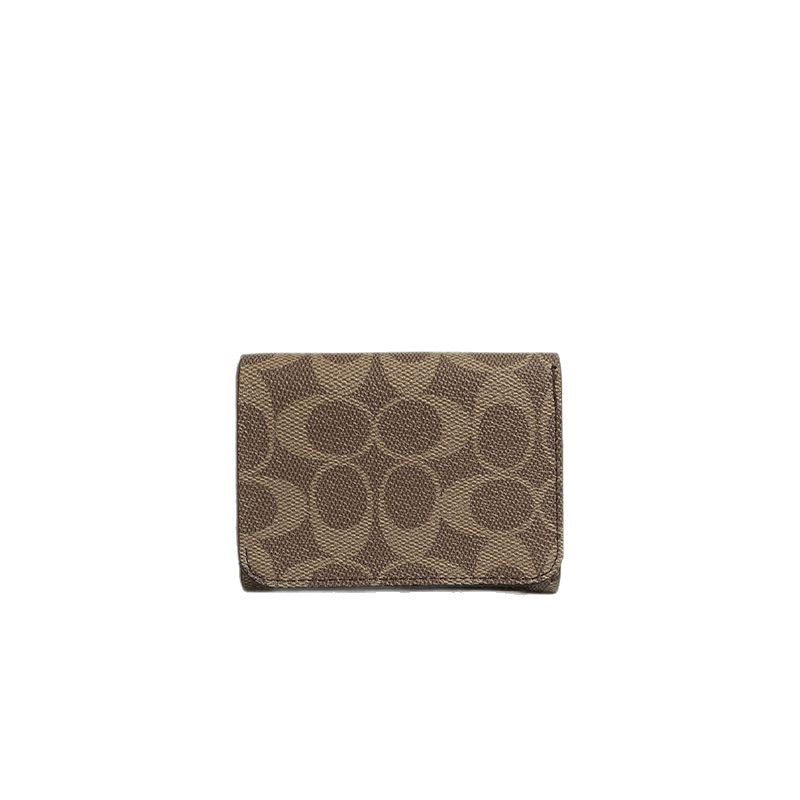 Retro Style PU Leather Short Wallet Card Bag Integrated Large Capacity Folding ID Storage Bag Men and Women