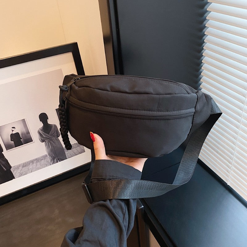 Mobile Phone Waist Bag Simple Fashion Brand Men's Japanese Lightweight Shoulder Bag Casual Sports Messenger Bag