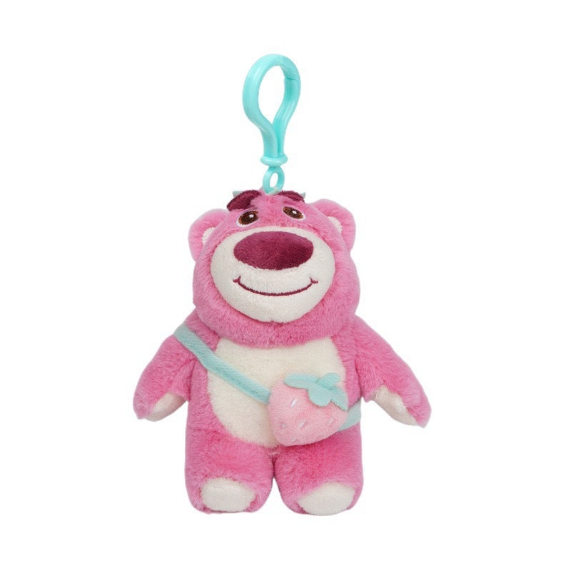 Girls Crossbody Bag Strawberry Bear Plush Head-Shaped Satchel Cute Animal Shape