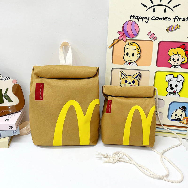 Women's Backpack Letter Printed Shoulder Bag Ultralight Nylon Material Leisure Travel Essential Airpillow Straps Design Comfortable and Durable