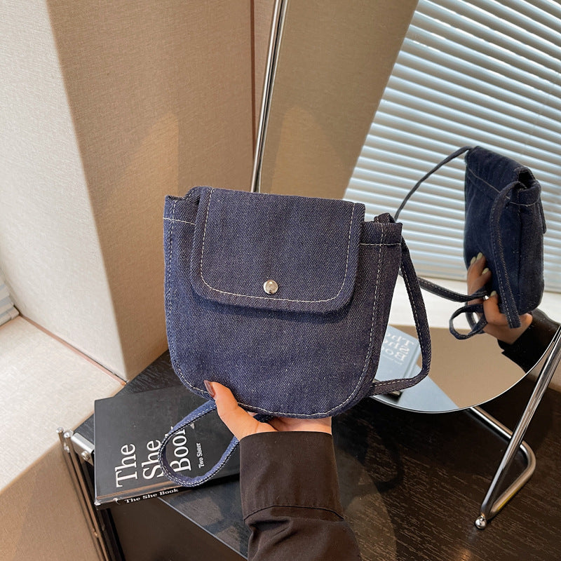 Denim Bag Women's New Fashion All-Match Shoulder Bag Super Popular Commuter Crossbody Bag