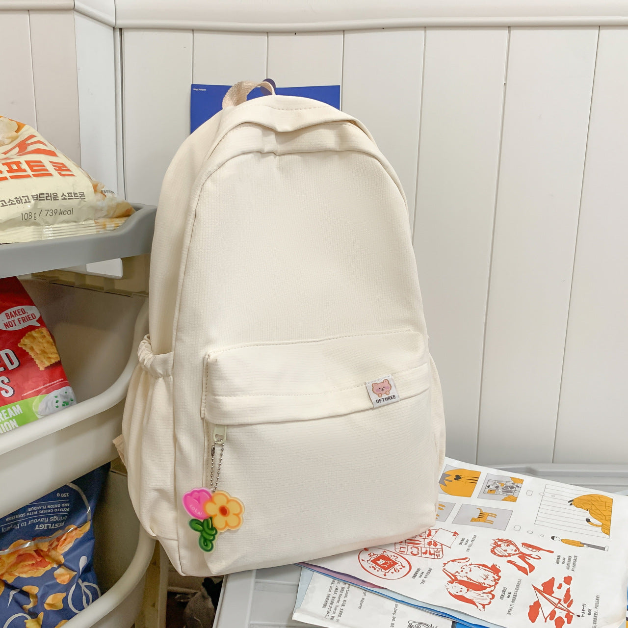 Lightweight Simple Backpack for Students with Large Capacity, Perfect for School, Travel, and Laptops up to 14 Inches