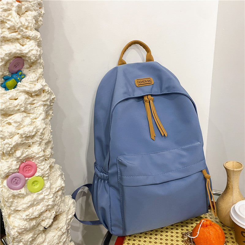 Simple Stylish Nylon Backpack for Students and Travel with Waterproof Design and Comfortable Ergonomic Back Panel