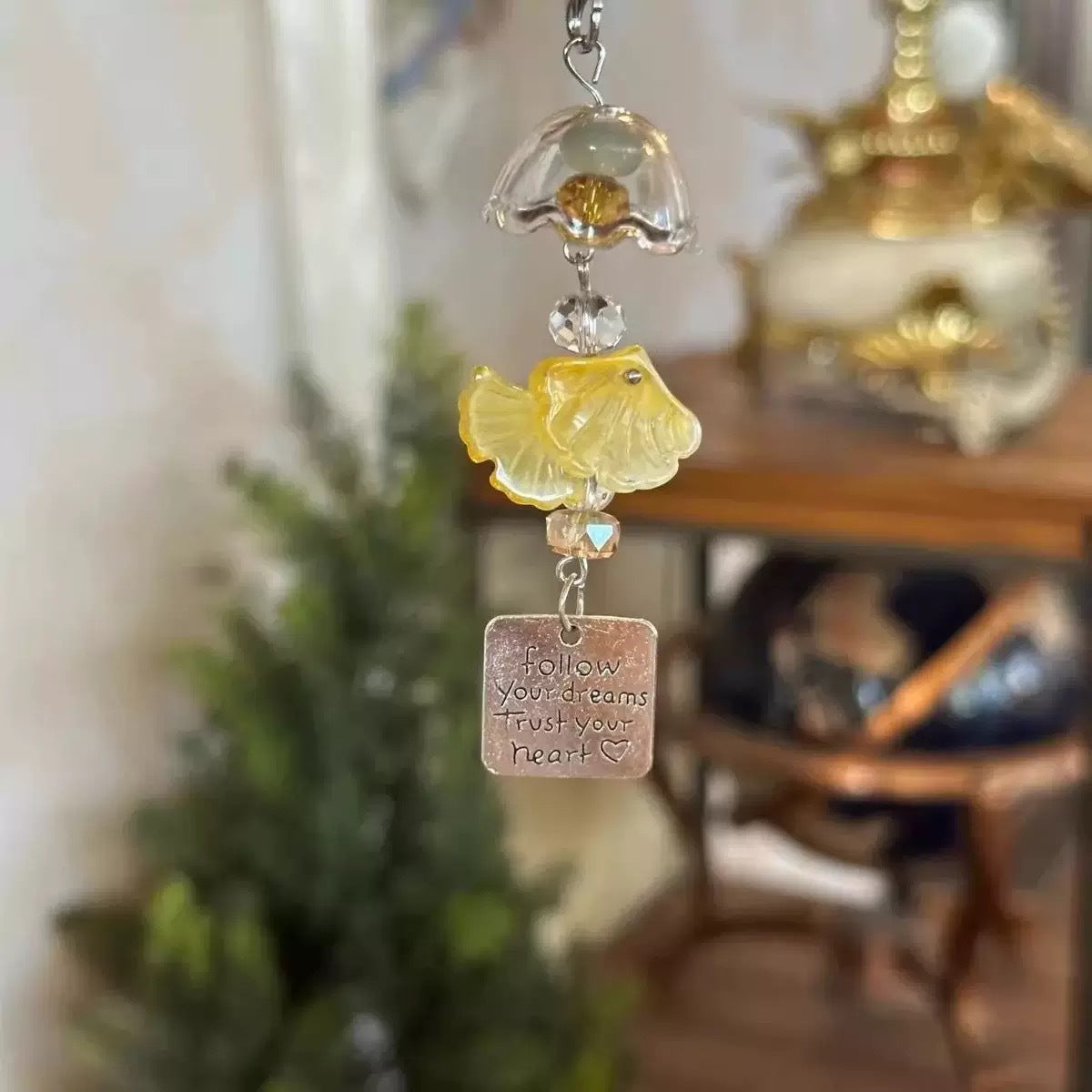 Jasmine maple leaf ginkgo wind chimes pendant phone case charm bag camera keychain lanyard
