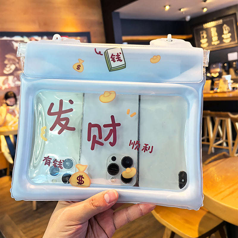 Cute Touch Screen Waterproof Mobile Phone Bag Swimming and Playing Water Essential Multiple Seal Design Adjustable Crossbody Rope