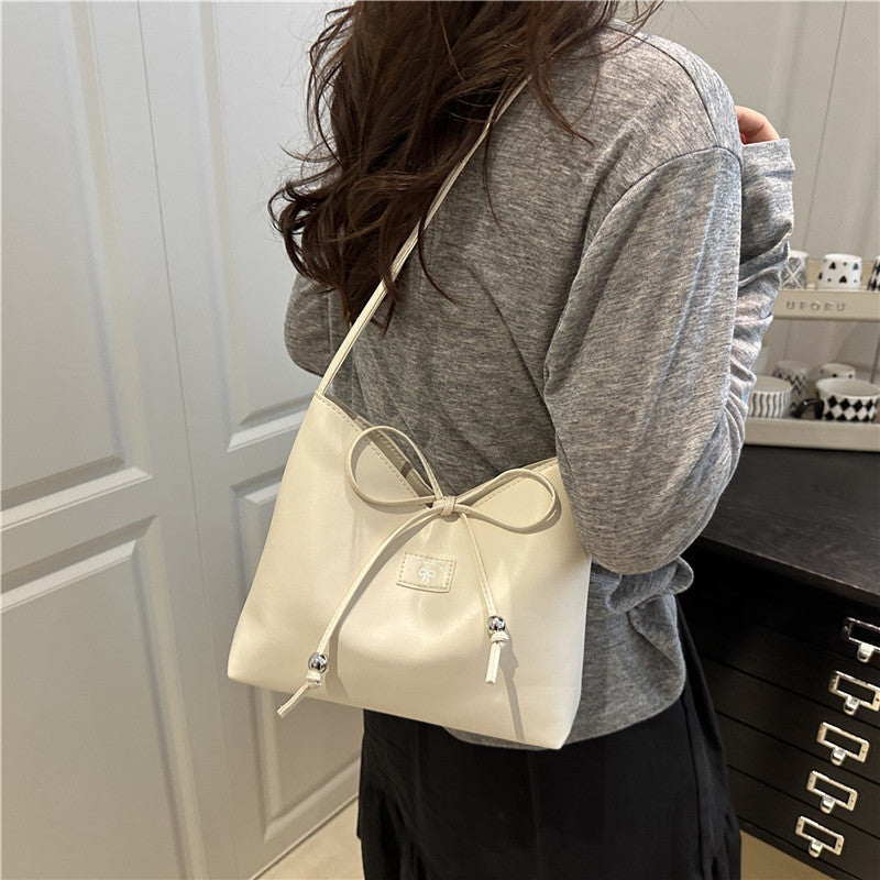 Chic Summer Tote Bag for Women with Drawstring Design and Soft PU Material, Perfect for Daily Casual Style