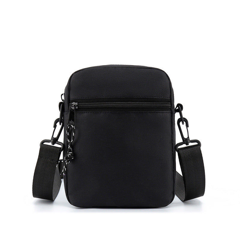 Crossbody Bag Men's Waterproof and Hard-Wearing Canvas Mobile Phone Bag Adjustable Shoulder Strap Design Suitable for Daily Travel and Outdoor Activities