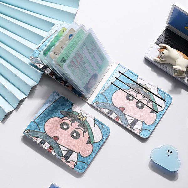 Crayon Xiaoxin Driving License Protective Cover Two-in-One Driving License Motor Vehicle Driver's License Leather Cover Good-looking Card Holder