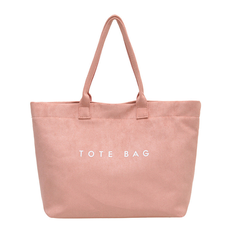 Fashion Trendy Hand-Carrying Bag Women's New Large Capacity Leisure Travel Korean Style Commuter Western Style Tote Bag