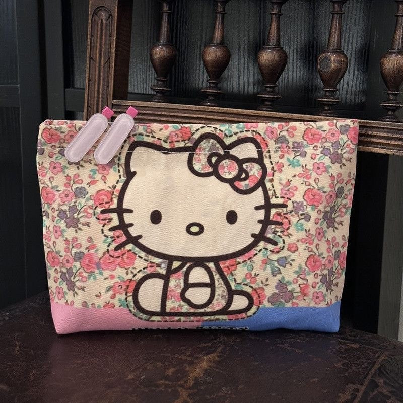 New Kitty Cat Large Capacity Cosmetic Bag Portable Liner Buggy Bag Travel Headset Coin Purse