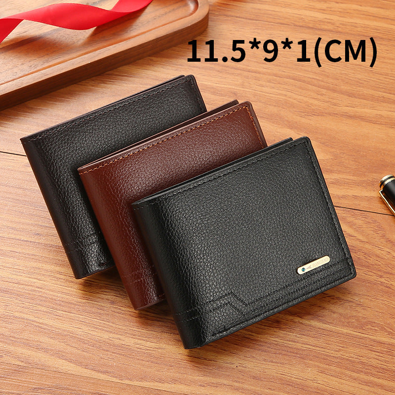 Stylish Men's Wallet withÀó֦ Texture Soft PU Leather, Multi-Card Slots, Lightweight & Durable for Daily Use