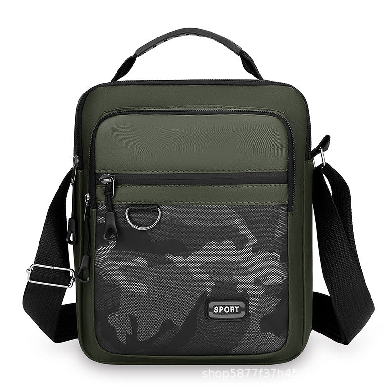 New Multifunctional Men's Bag Korean Style Minimalism Outdoor One Shoulder Messenger Bag Trendy Men's Large Capacity Shoulder Bag