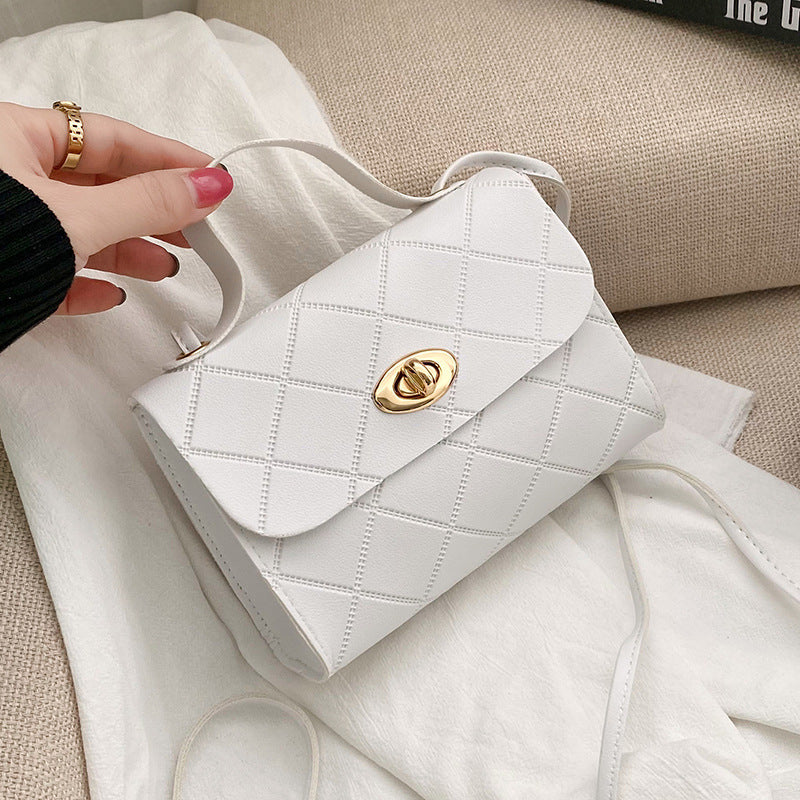 Chic Quilted Mini Crossbody Bag with Gold Clasp for Everyday Fashion