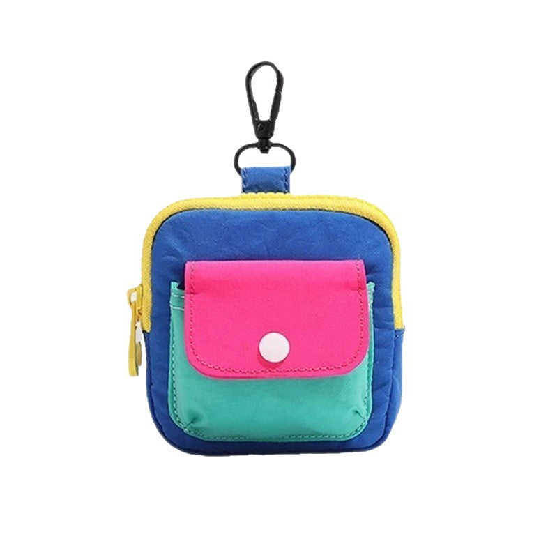 Contrast Color Mini-Portable Storage Bag Female Small Saddle Bag Bluetooth Headset Lipstick Coin Change Jacket