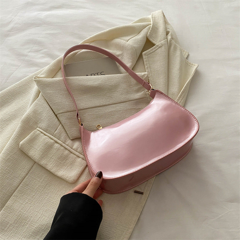Popular Fashion Korean Style Shoulder Bag Women's Spring New All-Match Solid Color Gentle Small Square Bag