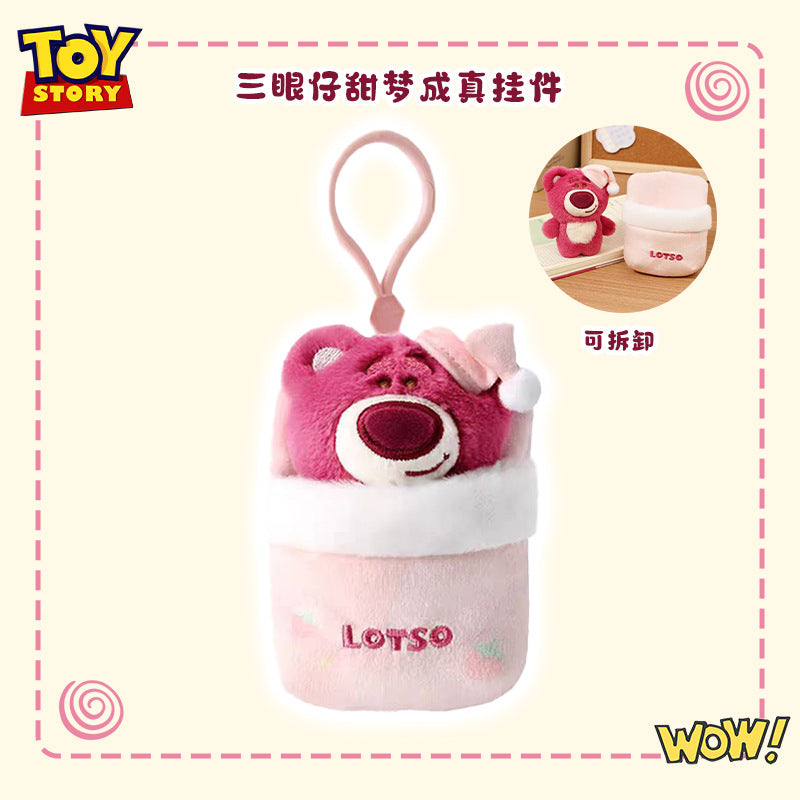 Girls Crossbody Bag Strawberry Bear Plush Head-Shaped Satchel Cute Animal Shape