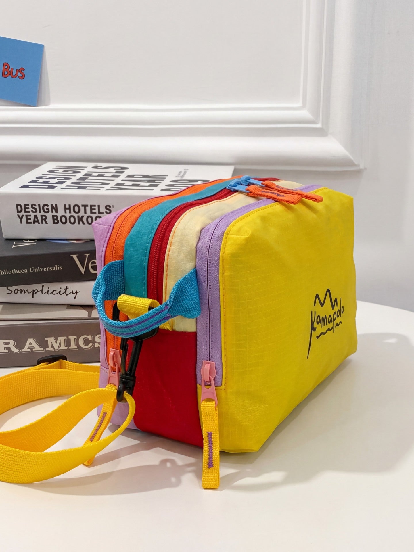 New Dopamine Color Matching Cosmetic Bag Multi-Zipper Design Portable Travel Toiletry Bag Unisex Fashion Practical